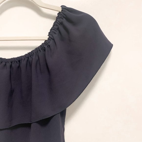 Wilfred Promoner Off Shoulder Blouse Blue - Picture 2 of 6